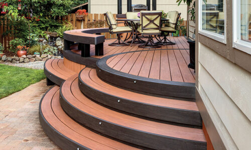 CURVED DECK DECK installation contractor, curved composite deck