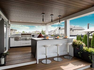 Custom designed outdoor kitchen and summer kitchen
