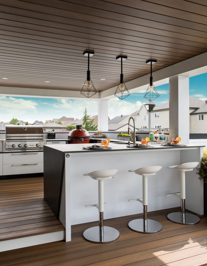Custom designed outdoor kitchen and summer kitchen